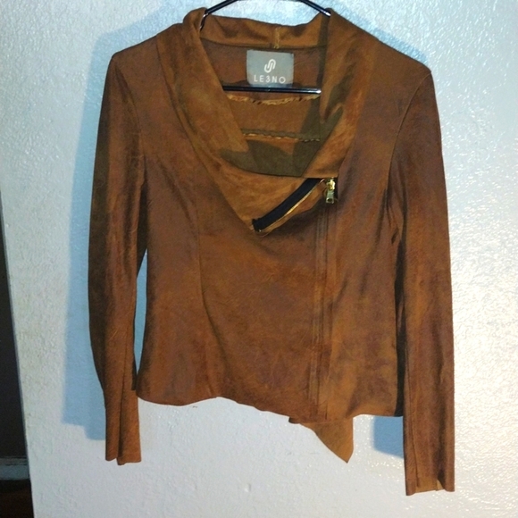 LE3NO Vegan Leather/Swade Jacket M - Picture 1 of 6
